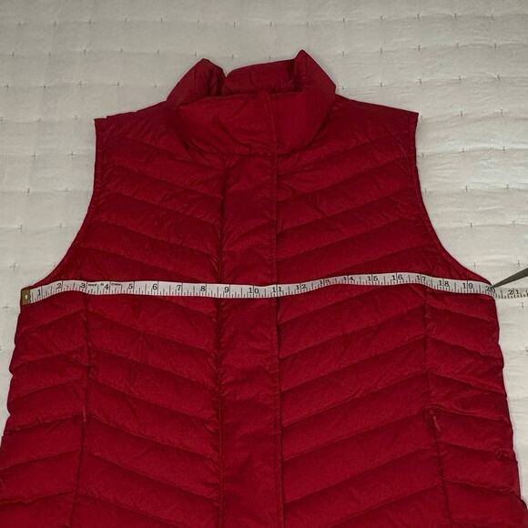 Talbots Quilted Duck Down Vest Women's L | Red | Classic, Warm, Layering | EUC - Picture 11 of 12